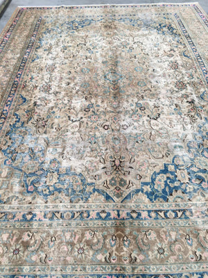 Handmade Vintage Over-Dyed Persian Tabriz