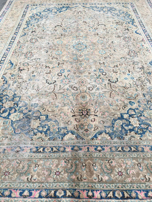 Handmade Vintage Over-Dyed Persian Tabriz