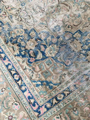 Handmade Vintage Over-Dyed Persian Tabriz