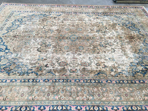 Handmade Vintage Over-Dyed Persian Tabriz