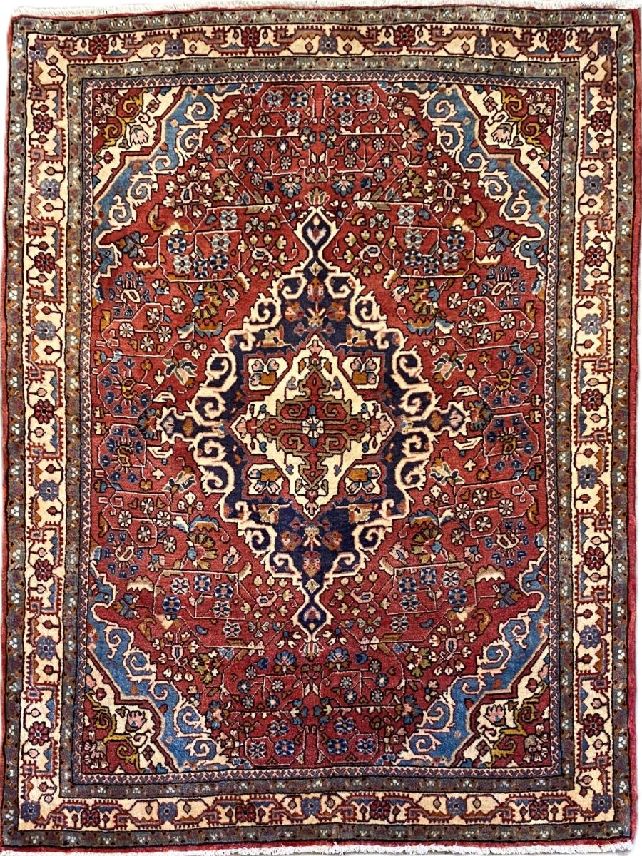 Fine Hand-Knotted Persian Jozan Rug