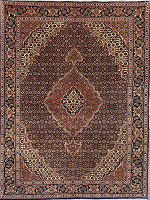 Fine Hand-Knotted Persian Tabriz Mahi Rug