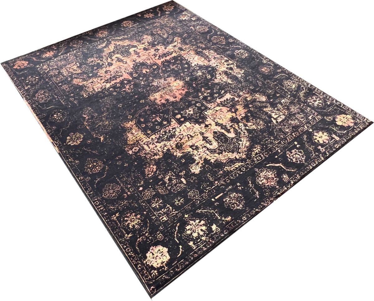 Hand-Woven Modern Transitional Heriz Design Carpet