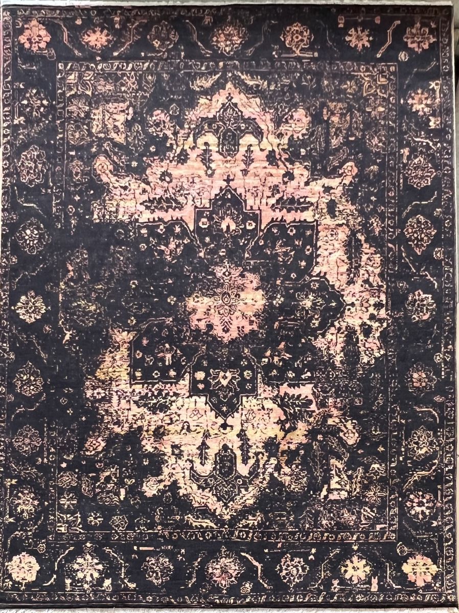 Hand-Woven Modern Transitional Heriz Design Carpet