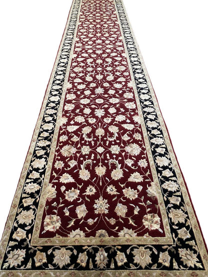 Traditional Hand-Woven Tabriz Hall Runner