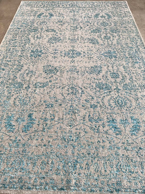 Hand-Woven Modern Transitional Erased Carpet