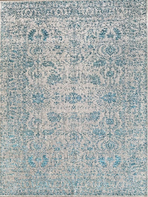 Hand-Woven Modern Transitional Erased Carpet