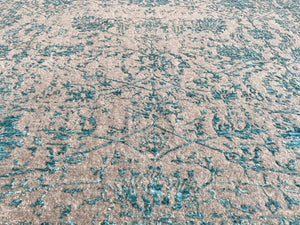 Hand-Woven Modern Transitional Erased Carpet