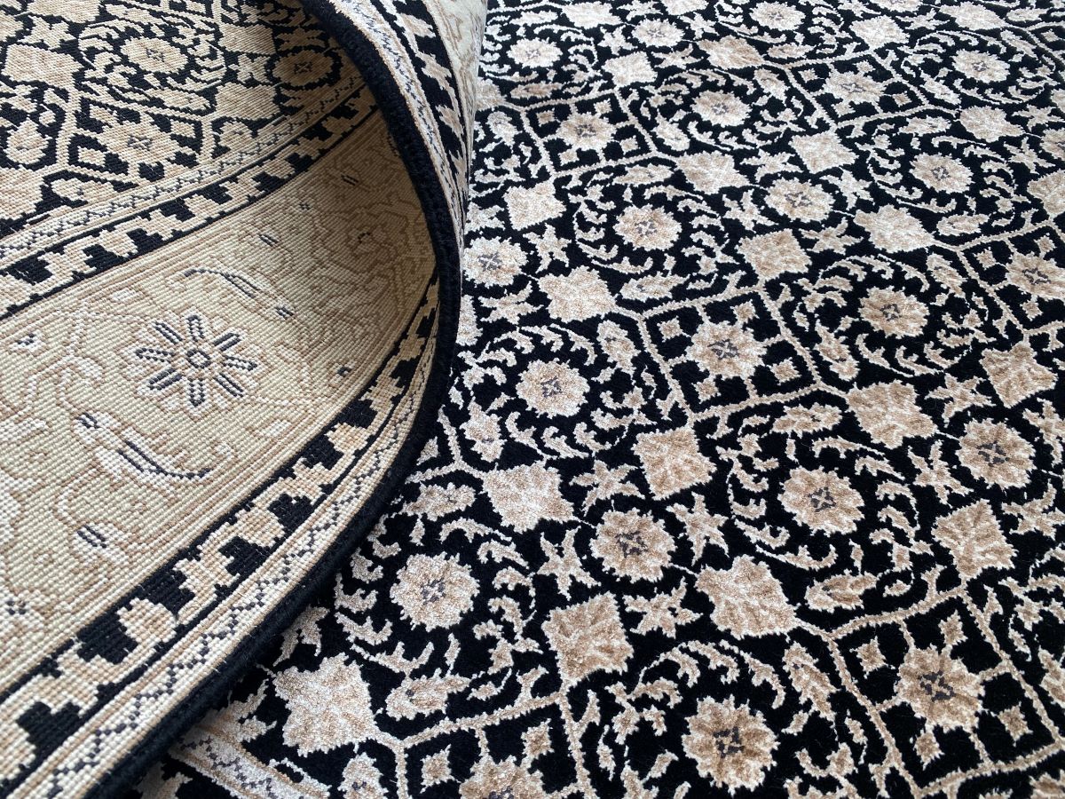 Hand-Woven Herati Design Carpet
