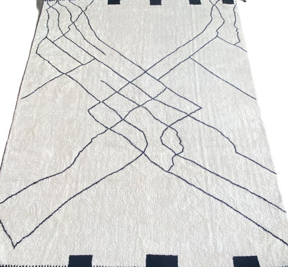 Hand-Woven Modern Moroccan Rug