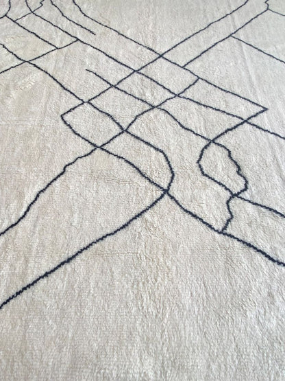 Hand-Woven Modern Moroccan Rug