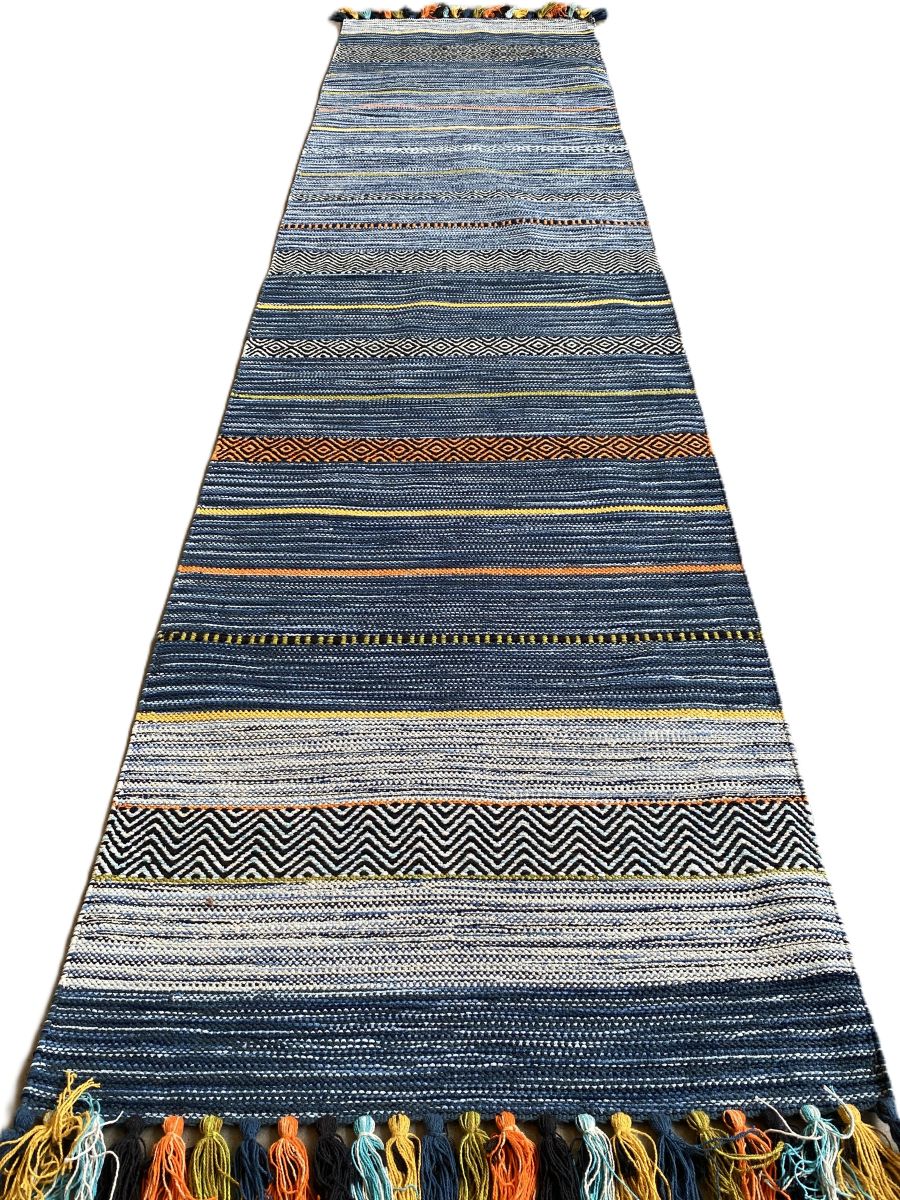 Handwoven Tribal Flatweave Kilim Runner