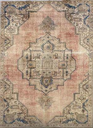 Handmade Vintage Over-dyed Persian Tabriz