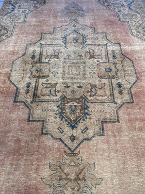 Handmade Vintage Over-dyed Persian Tabriz