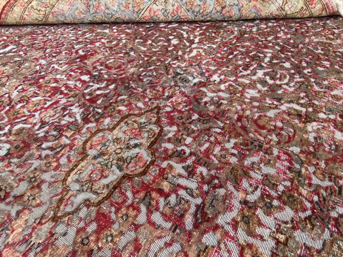 Handmade Vintage Over-dyed Persian Kerman