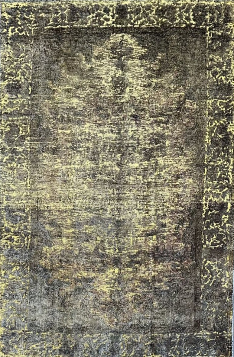 Handmade Vintage Over-dyed Persian Tabriz