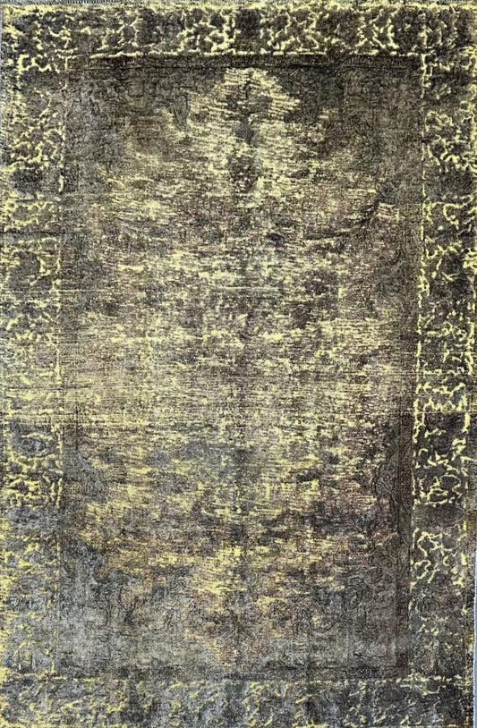 Handmade Vintage Over-dyed Persian Tabriz