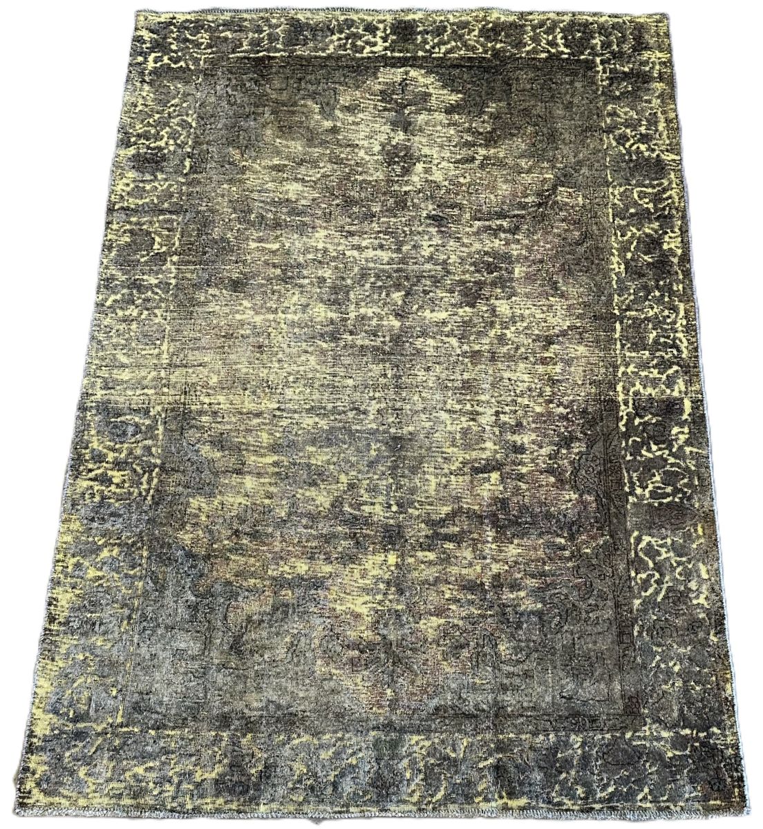 Handmade Vintage Over-dyed Persian Tabriz