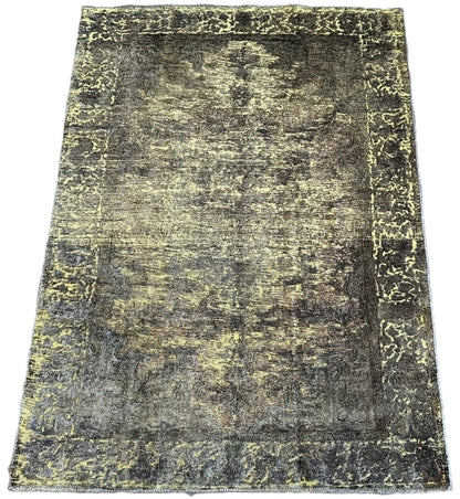 Handmade Vintage Over-dyed Persian Tabriz