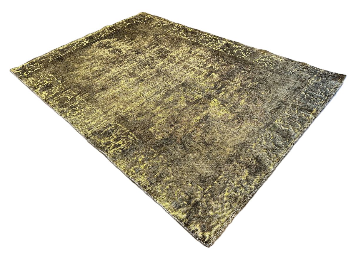 Handmade Vintage Over-dyed Persian Tabriz