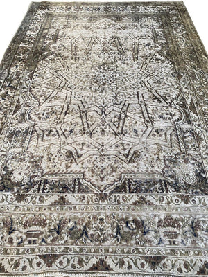 Hand-Knotted Vintage Over-dyed Persian Kerman