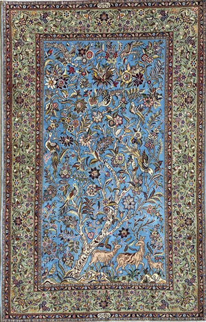 Fine Hand-Knotted Persian Kashan Carpet