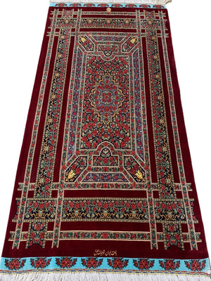 Superfine Hand-Knotted Pure Silk Persian Qum