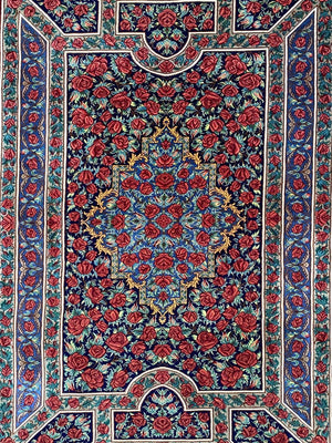 Superfine Hand-Knotted Pure Silk Persian Qum