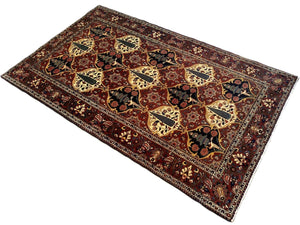 Hand-Knotted Tribal Persian Bakhtiar Saman Rug