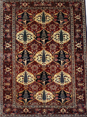 Hand-Knotted Tribal Persian Bakhtiar Saman Rug