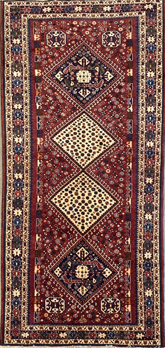 Hand-Knotted Tribal Persian Qashqaie Rug