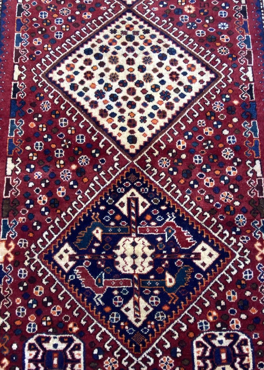 Hand-Knotted Tribal Persian Qashqaie Rug
