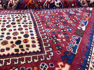 Hand-Knotted Tribal Persian Qashqaie Rug