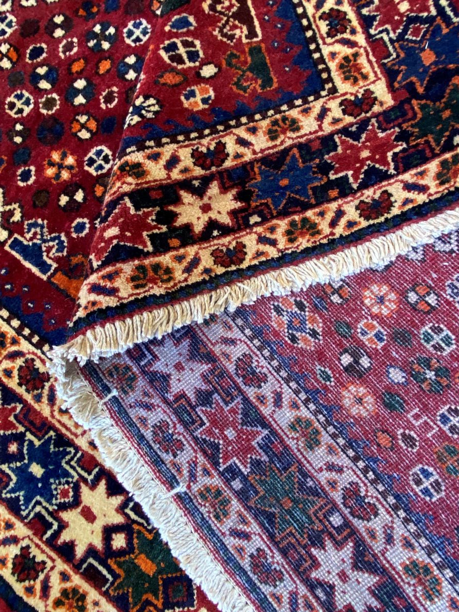 Hand-Knotted Tribal Persian Qashqaie Rug