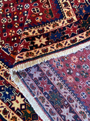 Hand-Knotted Tribal Persian Qashqaie Rug