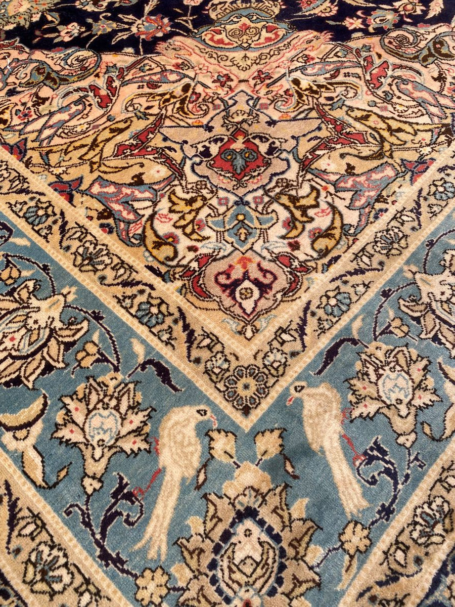 Hand-Knotted Persian Kashmar Carpet