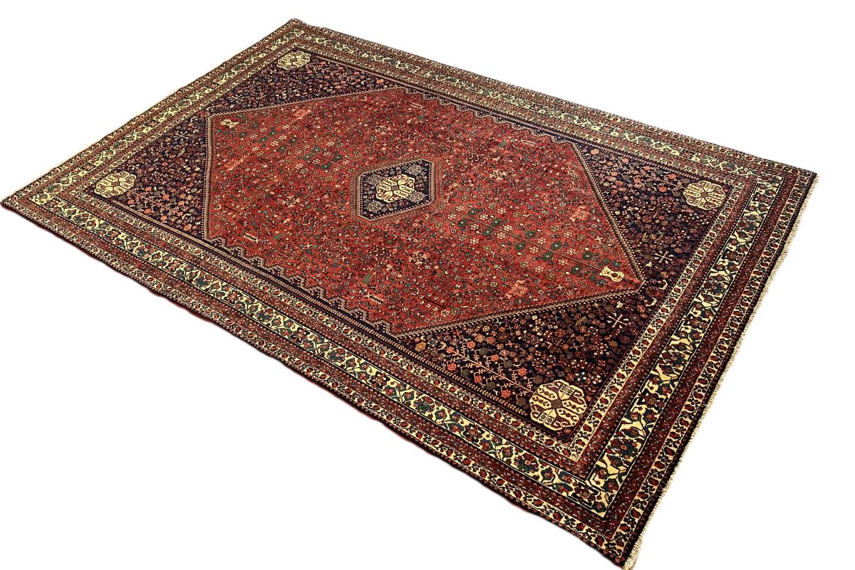 Hand-Knotted Tribal Persian Abadeh Carpet