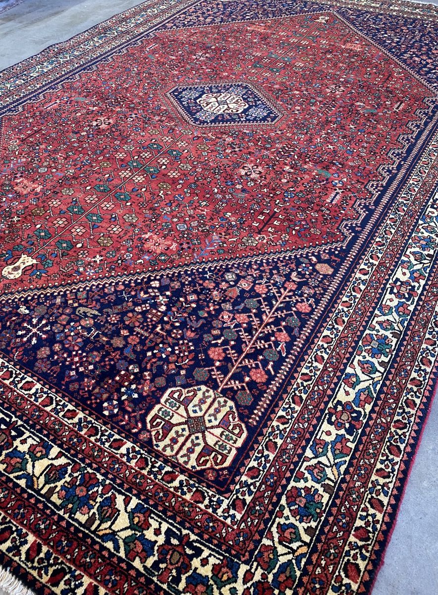 Hand-Knotted Tribal Persian Abadeh Carpet