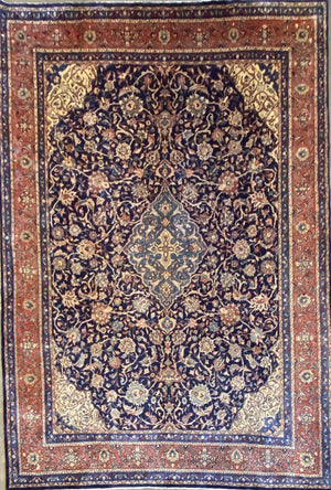 Hand-Knotted Persian Sarouq Carpet