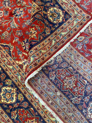 Hand-Knotted Persian Kashan Carpet