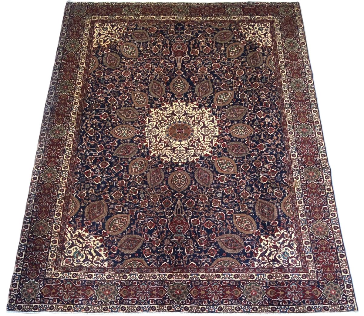 Hand-Knotted Persian Tabriz Sheikh Safi Carpet