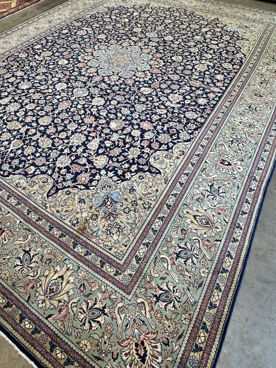 Superfine Hand-Knotted Persian Qum Carpet