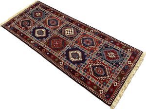 Fine Hand-Knotted Persian Yallameh Hall Runner