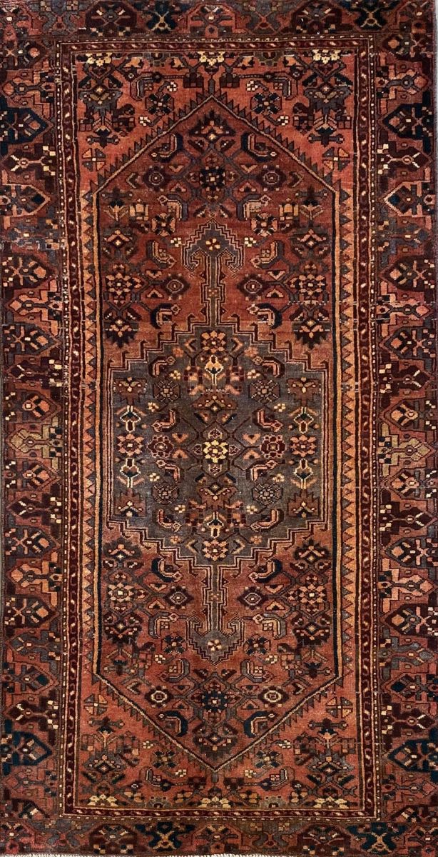 Hand-Knotted Tribal Persian Khamseh Rug