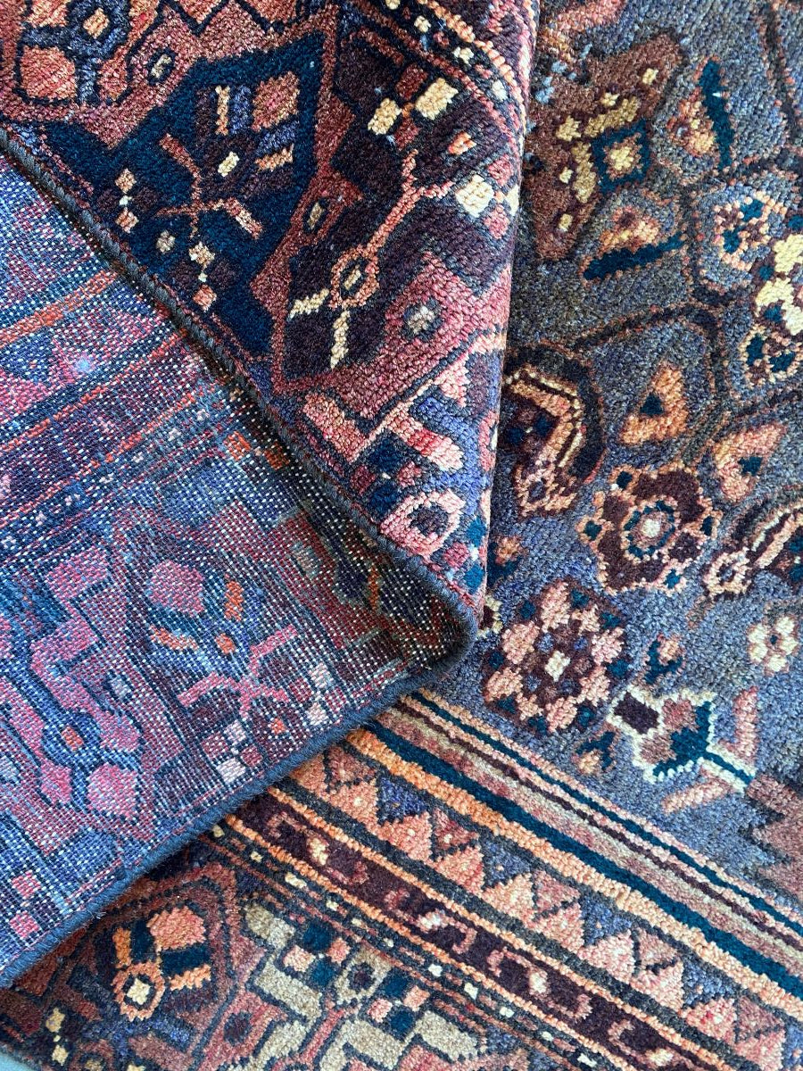 Hand-Knotted Tribal Persian Khamseh Rug
