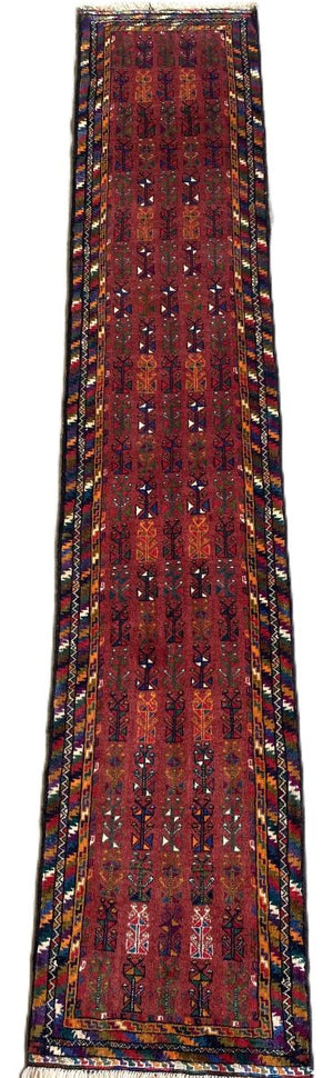 Hand-Knotted Tribal Persian Balouch Runner