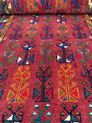 Hand-Knotted Tribal Persian Balouch Runner