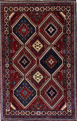 Fine Hand-Knotted Persian Yallameh Rug