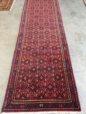 Handmade Persian Hossainabad Hall Runner