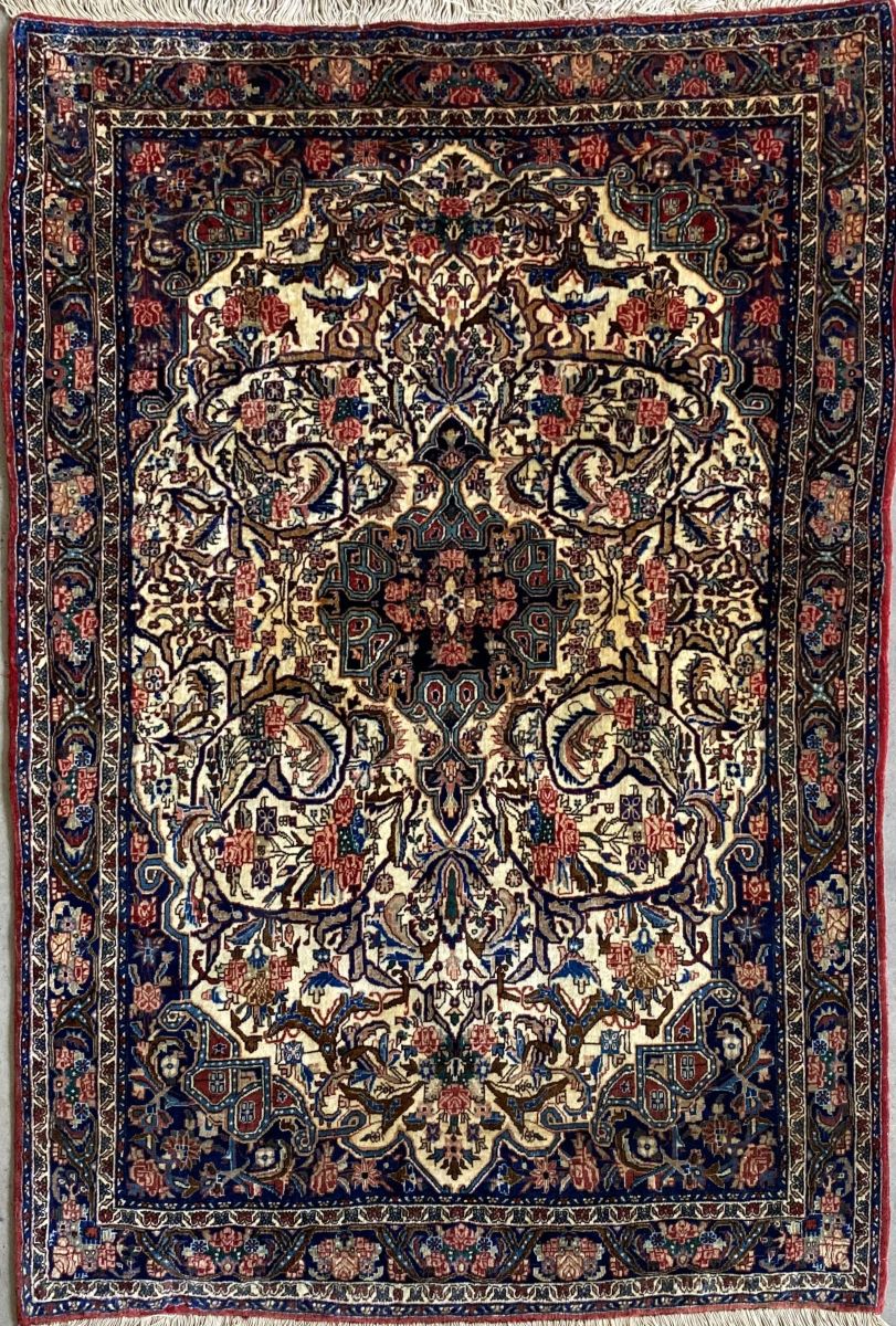 Superfine Hand-Knotted Persian Bidjar Tekkab Rug
